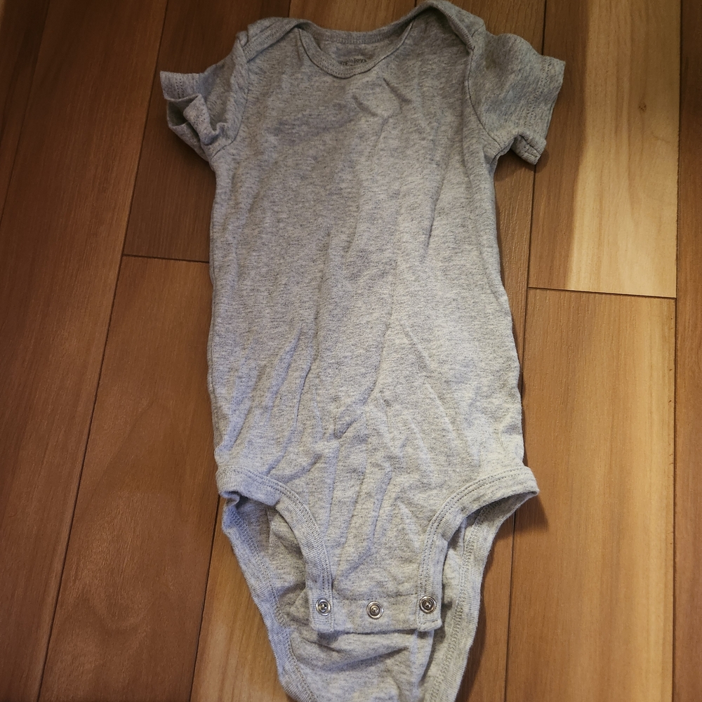 Gray Short Sleeve Onesie